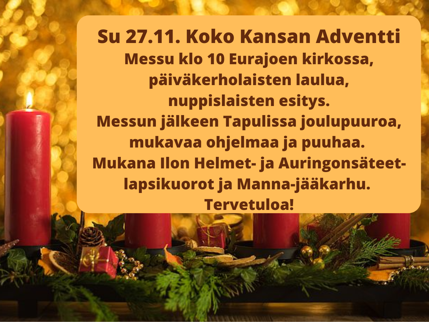 Koko Kansan Adventin mainoskuva