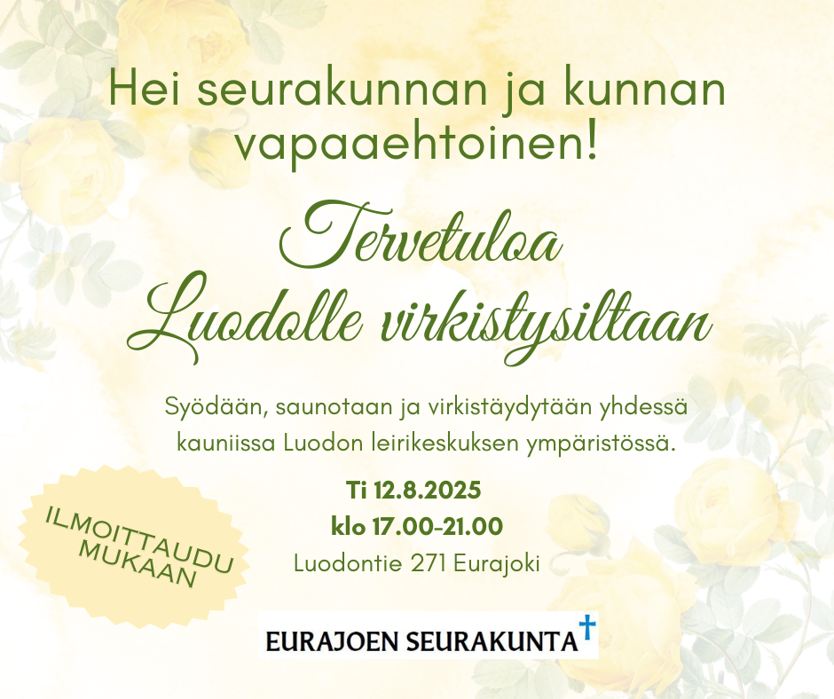 Vapaaehtoisten virkistysilta Luodolla vapaaehtoisten virkistysilta